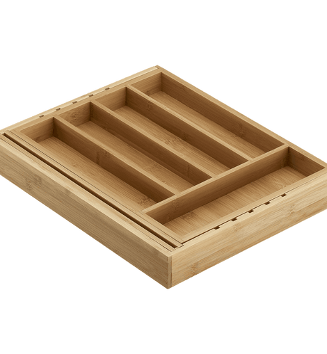 Expandable Bamboo Flatware Tray